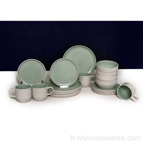 Set de vaisselle vitrée colorée de style nordique personnalisé